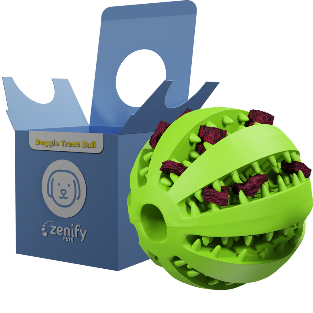 Zenify Pets Interactive Dog Toy Treat Ball