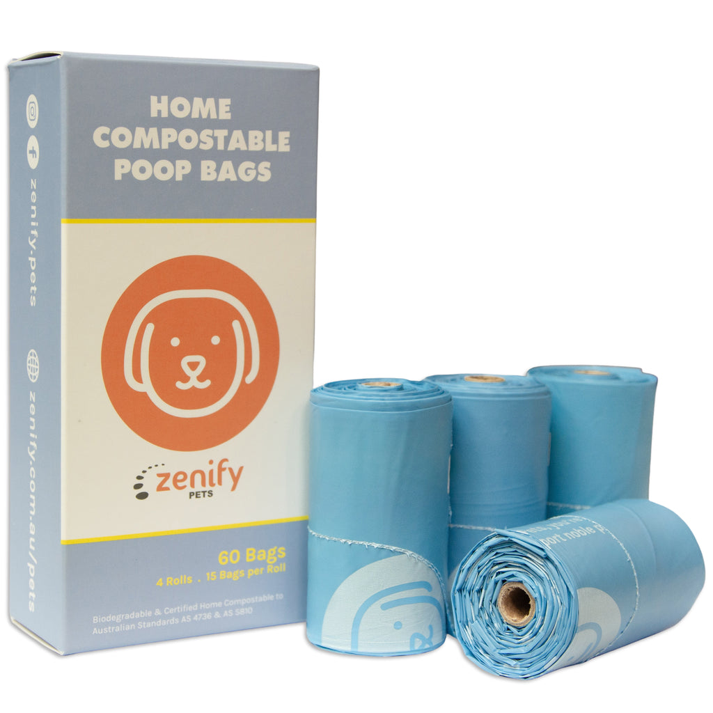 Zenify Pets Compostable Dog Poo Bags (60 Bags)