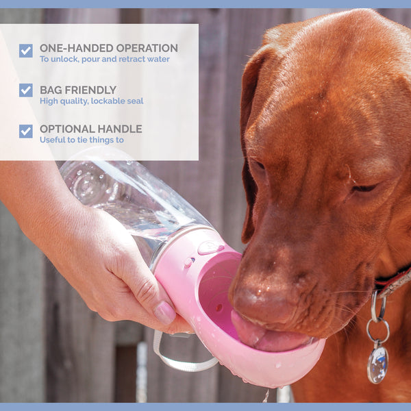 Zenify Pets Dog Water Bottle for Drinking Walking Portable Travel